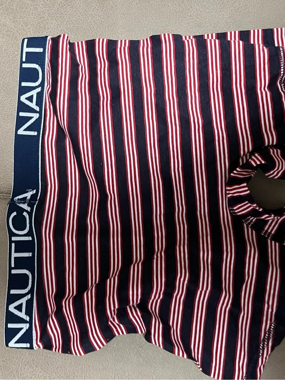 Nautica Navy, Red & White Striped Men’s Boxer Briefs
